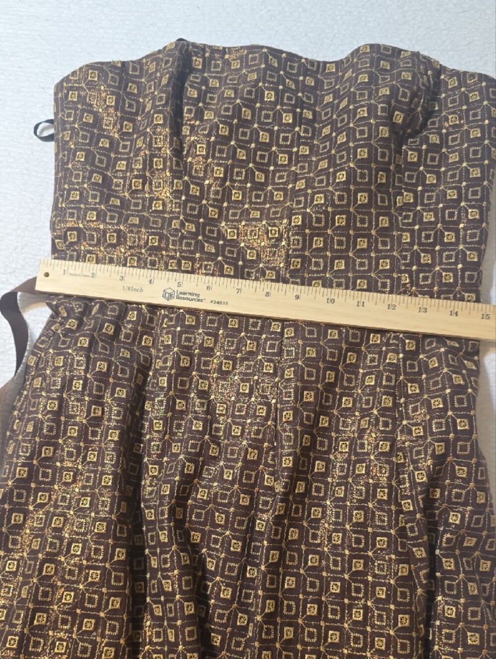 BCBGMaxAzria Chocolate Brown Satin Strap Dress - Picture 8 of 8